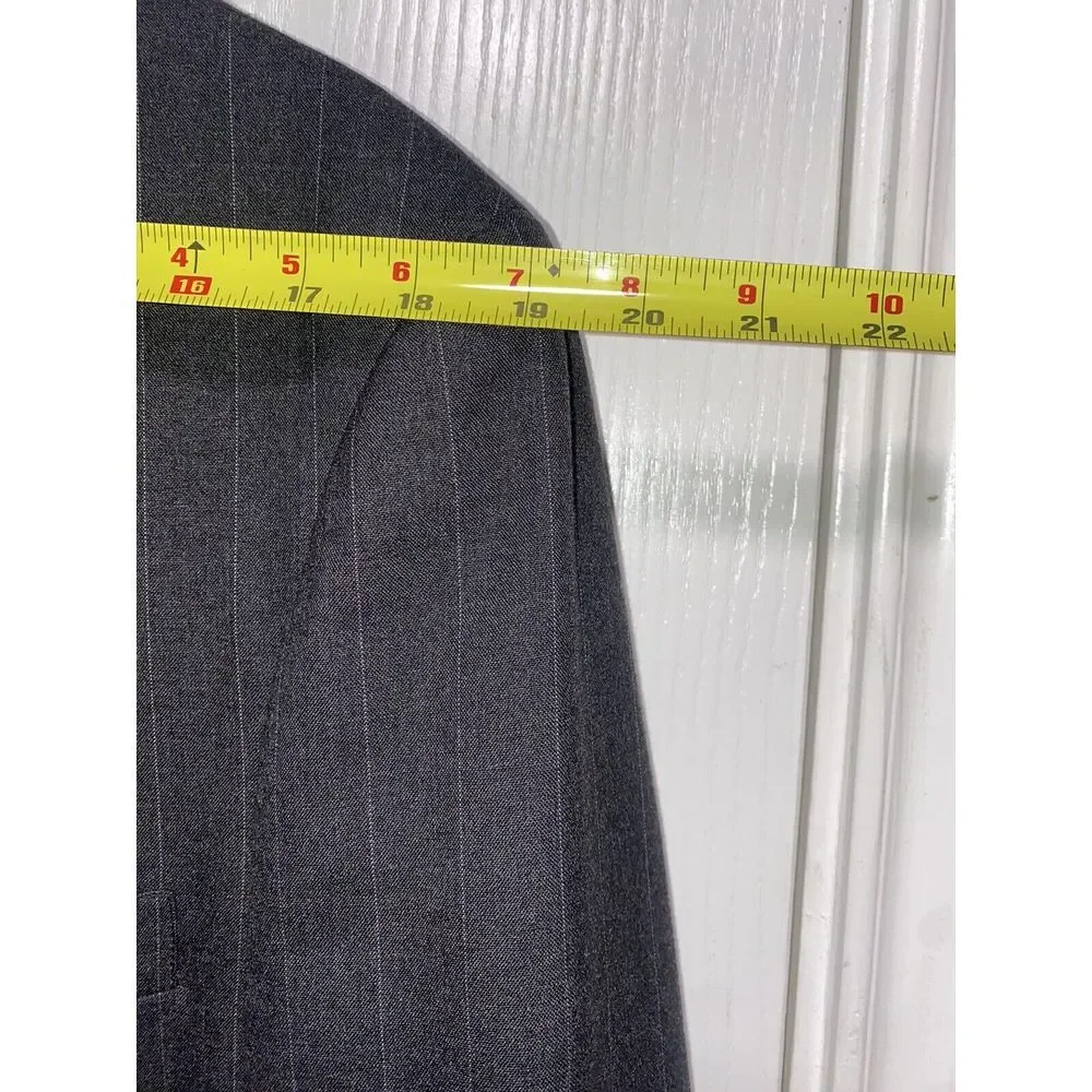 BROOKS BROTHERS Striped 100% SPORT COAT sz 39L‎ blazer suit jacket Black